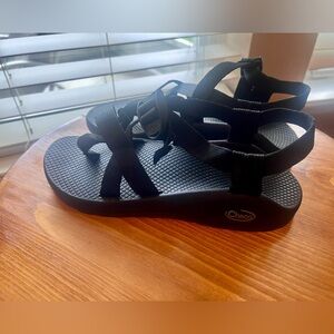 Chaco Black Adventure Sandals with Adjustable Straps